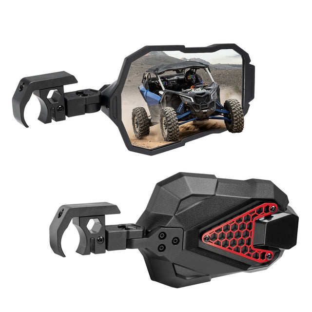Photo of UTV Side Mirrors Fits 1.5-2 inch Roll Cage for Polaris RZR Can Am Mule Zforce Pioneer by Kemimoto - Premium for UTVs / Side by Sides