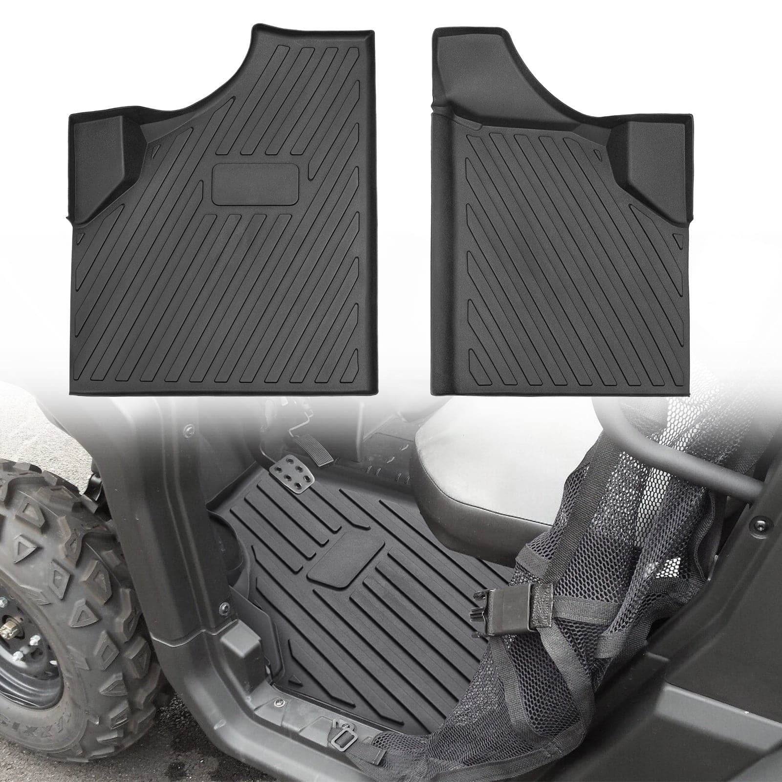 Photo of TPE Floor Mats for Can-Am Defender 2016-2024 by Kemimoto - Premium for UTVs / Side by Sides