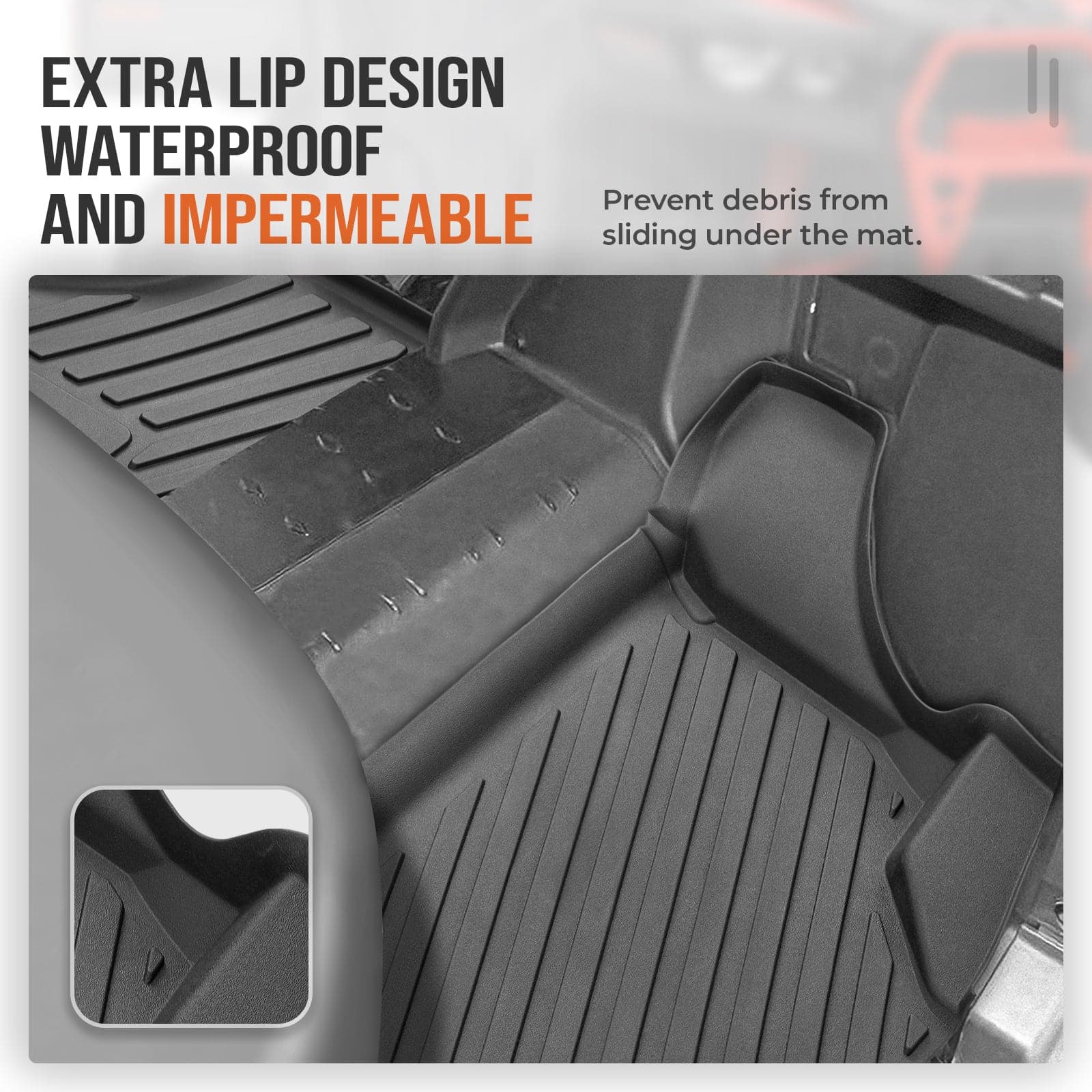 Photo of TPE Floor Mats & Bed Liner for Can-Am Defender HD7|8|9|10 by Kemimoto - Premium for UTVs / Side by Sides