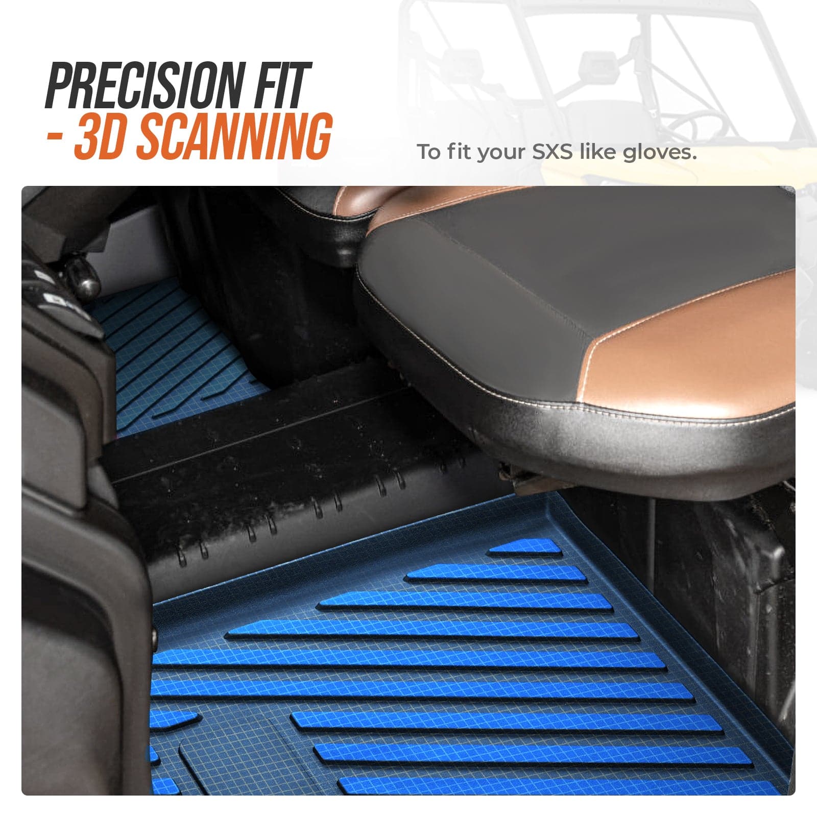 Photo of TPE Floor Mats for Can-Am Defender 2016-2024 by Kemimoto - Premium for UTVs / Side by Sides