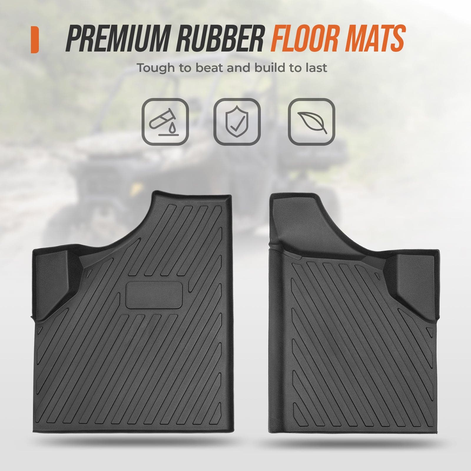 Photo of TPE Floor Mats for Can-Am Defender 2016-2024 by Kemimoto - Premium for UTVs / Side by Sides