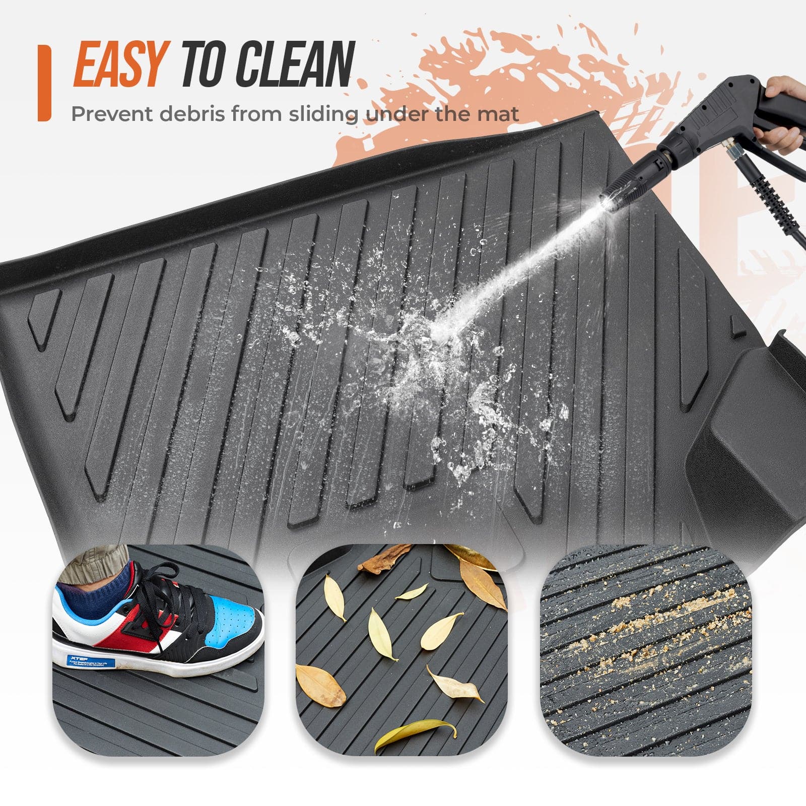Photo of TPE Floor Mats & Bed Liner for Can-Am Defender HD7|8|9|10 by Kemimoto - Premium for UTVs / Side by Sides