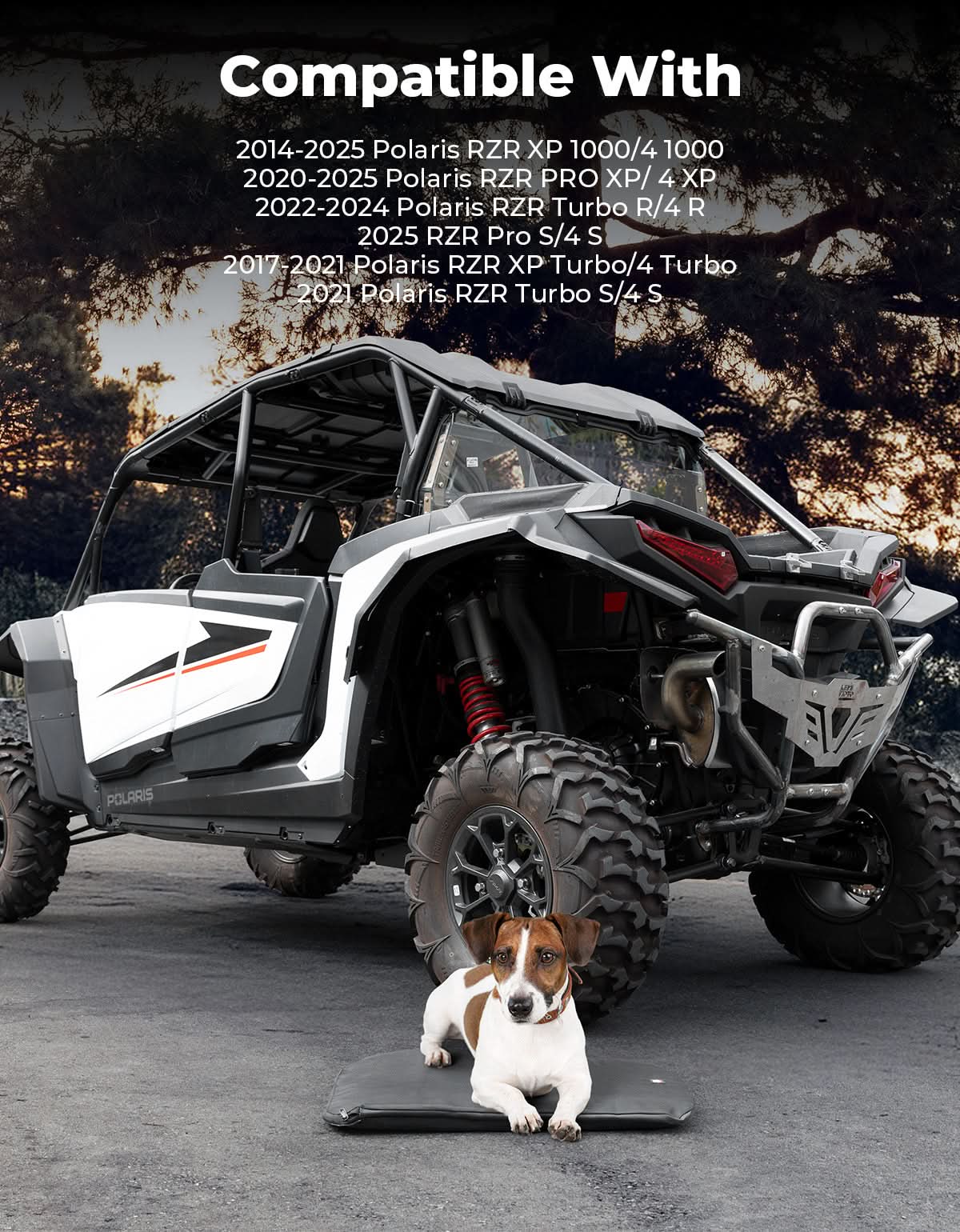 Photo of UTV Padded Heat Shield for Polaris RZR 2014-2025, Reduces Heat up to 30°C, Reduces Noise by Kemimoto - Premium for UTVs / Side by Sides