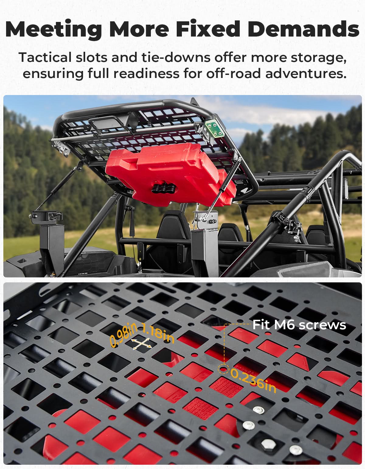 Photo of UTV Spare Tire Carrier for Polaris RZR XP 1000 / XP 4 1000 2024-2025 by Kemimoto - Premium for UTVs / Side by Sides