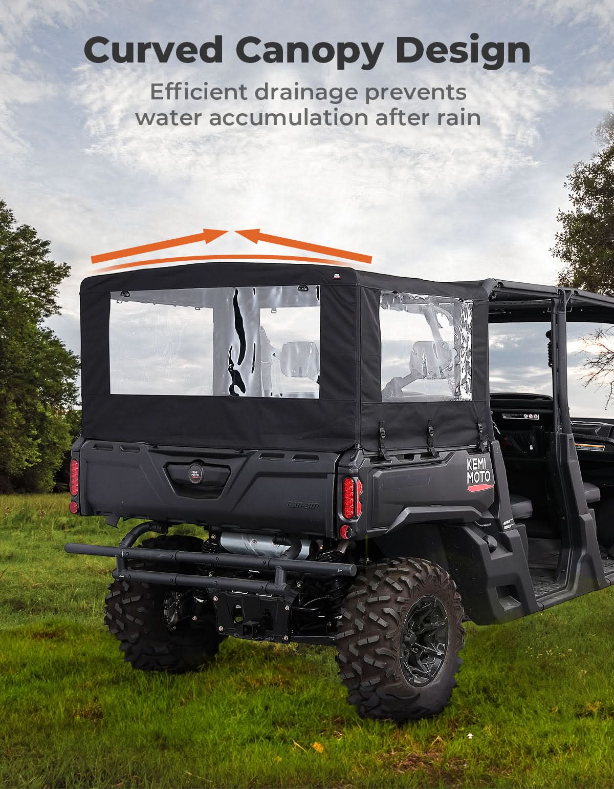 Photo of UTV Soft Cargo Camper Bed Cover for Can-Am Defender by Kemimoto - Premium for UTVs / Side by Sides