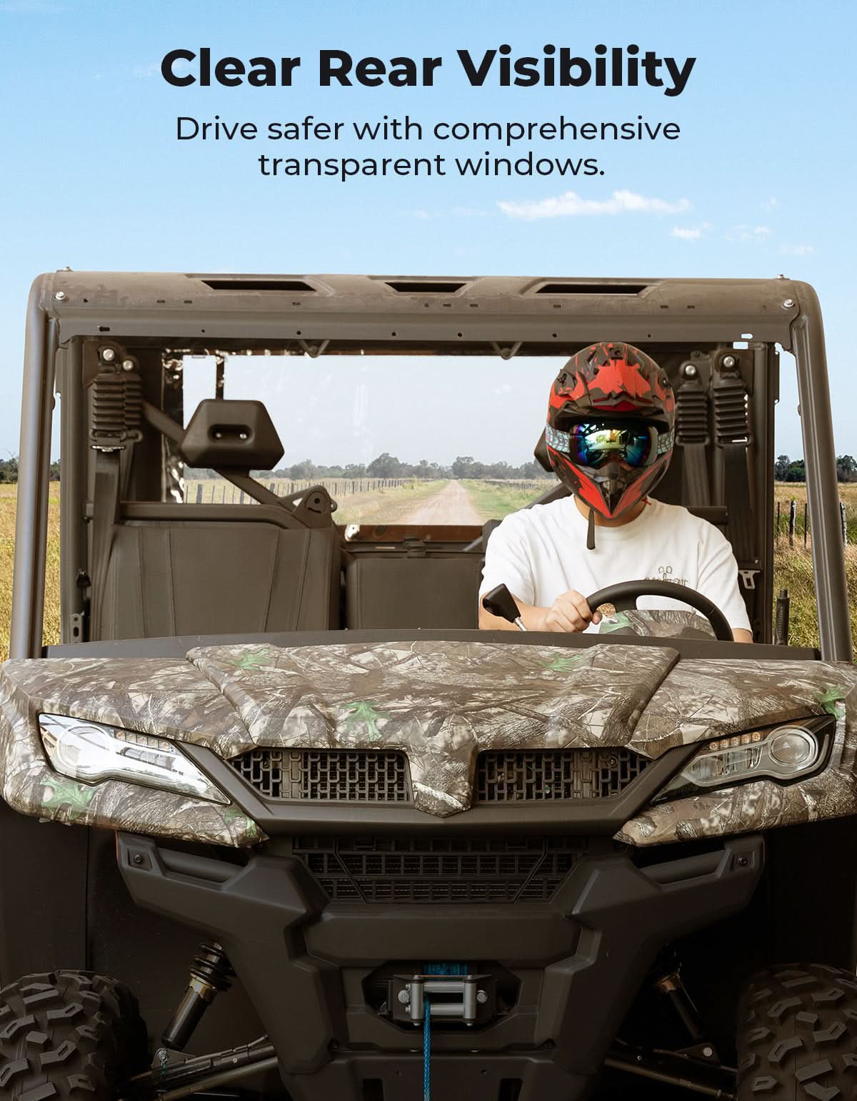Photo of UTV Soft Cargo Camper Cover for CFMOTO UForce 1000 | 1000 XL by Kemimoto - Premium for UTVs / Side by Sides