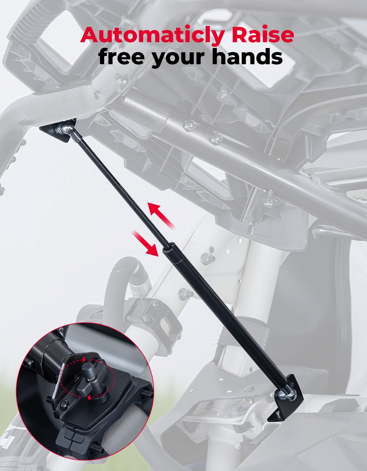 Photo of Pivoting Rear Cargo Rack for Can-Am Maverick X3/Max 2017-2025 by Kemimoto - Premium for UTVs / Side by Sides