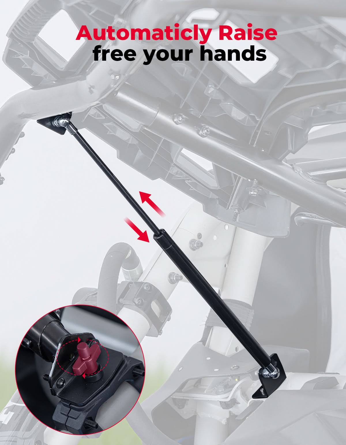 Photo of Pivoting Rear Cargo Rack for Can-Am Maverick X3/Max 2017-2025 by Kemimoto - Premium for UTVs / Side by Sides