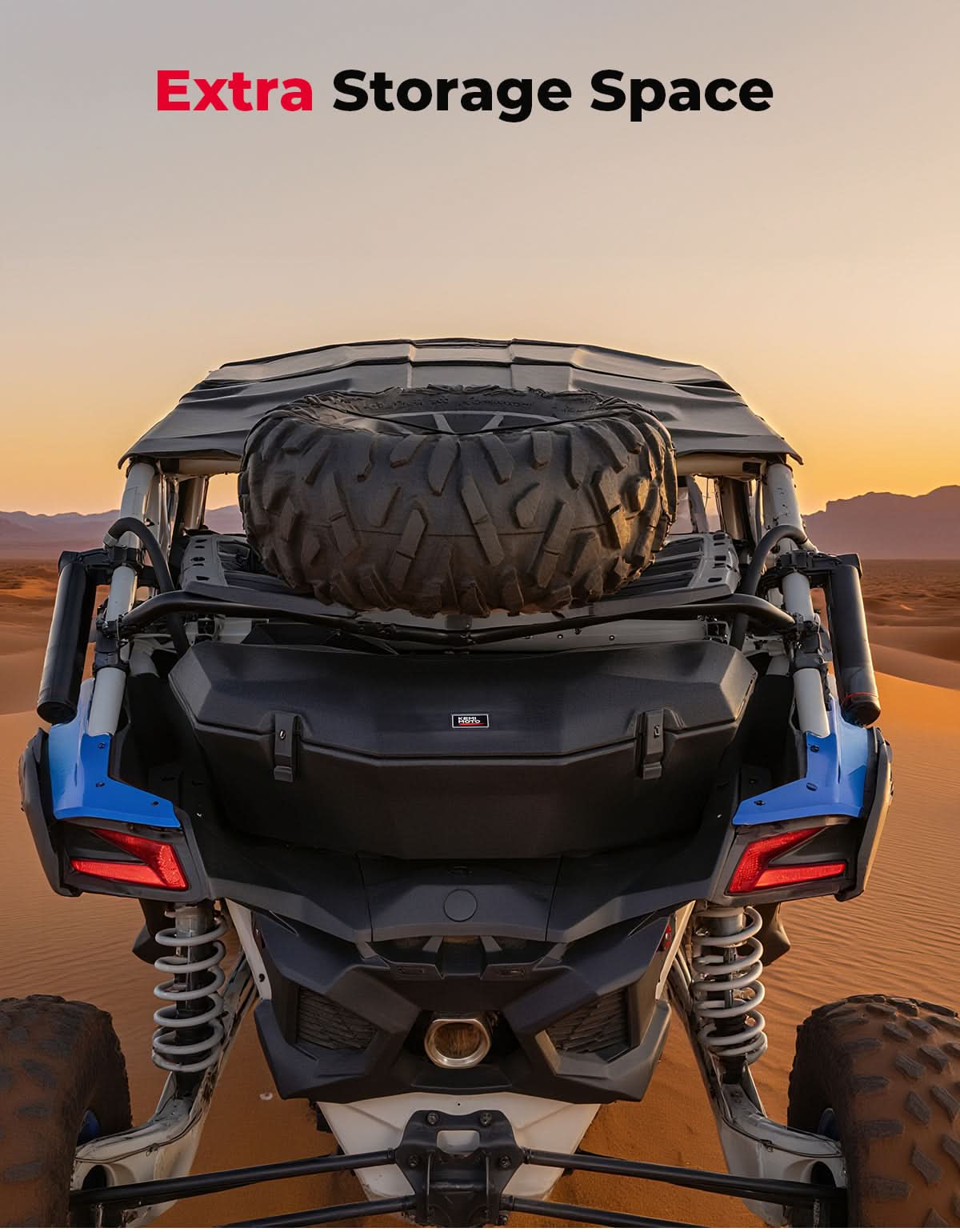 Photo of Pivoting Rear Cargo Rack for Can-Am Maverick X3/Max 2017-2025 by Kemimoto - Premium for UTVs / Side by Sides