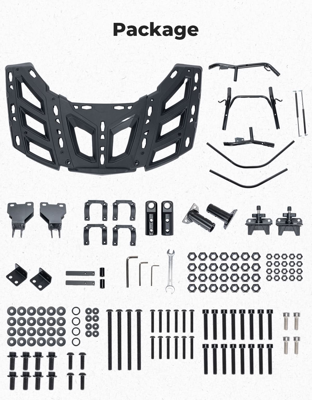 Photo of Pivoting Rear Cargo Rack for Can-Am Maverick X3/Max 2017-2025 by Kemimoto - Premium for UTVs / Side by Sides