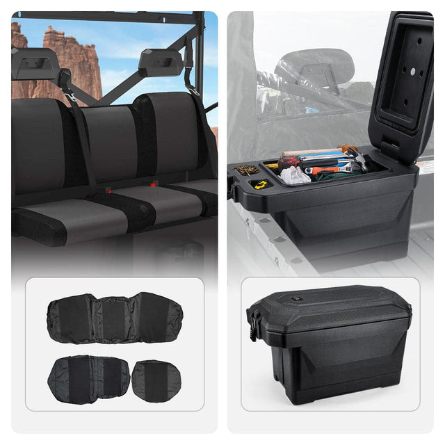 Photo of UTV Waterproof Seat Cover & Big Size Cargo Box for Polaris Ranger by Kemimoto - Premium for UTVs / Side by Sides