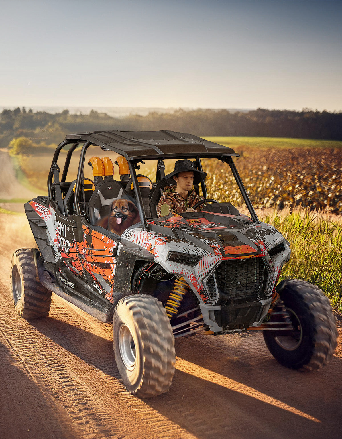 Photo of Seat Covers Water-Resistant 1680D for Polaris RZR XP 1000/Turbo 2014-2023 by Kemimoto - Premium for UTVs / Side by Sides