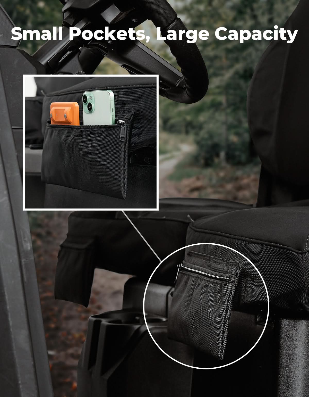Photo of UTV Seat Cover Set with Wingback for Polaris Ranger XP 1000 2022-2025 by Kemimoto - Premium for UTVs / Side by Sides