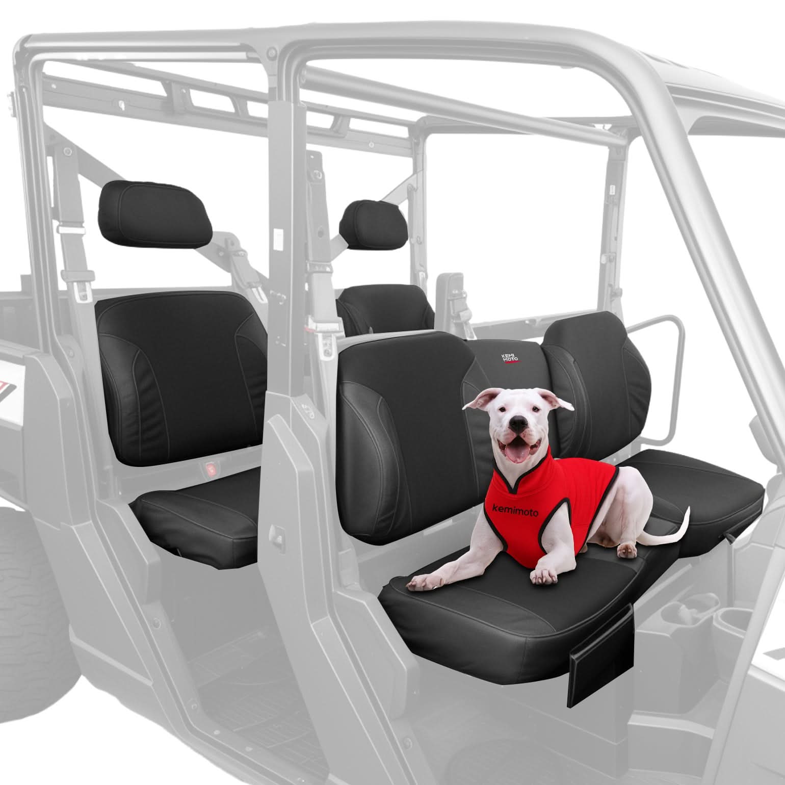 Photo of UTV Wingback Seat Cover Set for Polaris Ranger Crew XP 1000 by Kemimoto - Premium for UTVs / Side by Sides