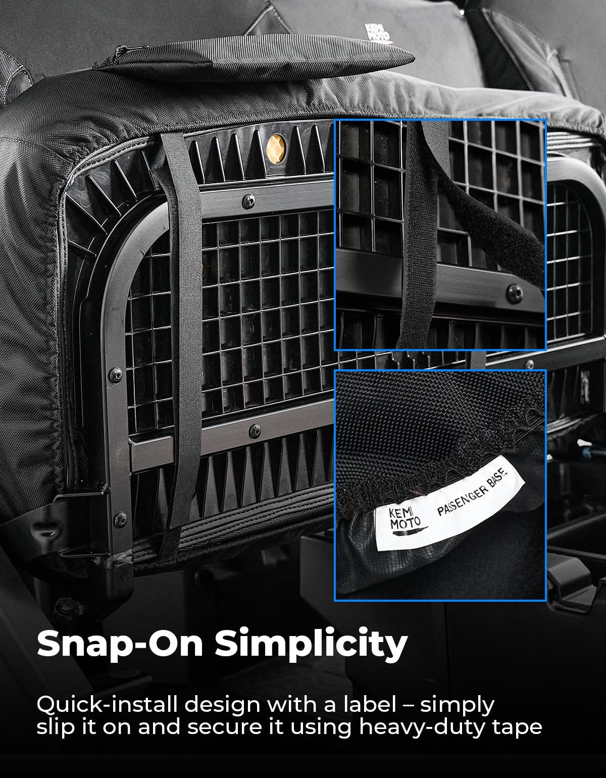 Photo of UTV Wingback Seat Cover Set for Polaris Ranger Crew XP 1000 by Kemimoto - Premium for UTVs / Side by Sides