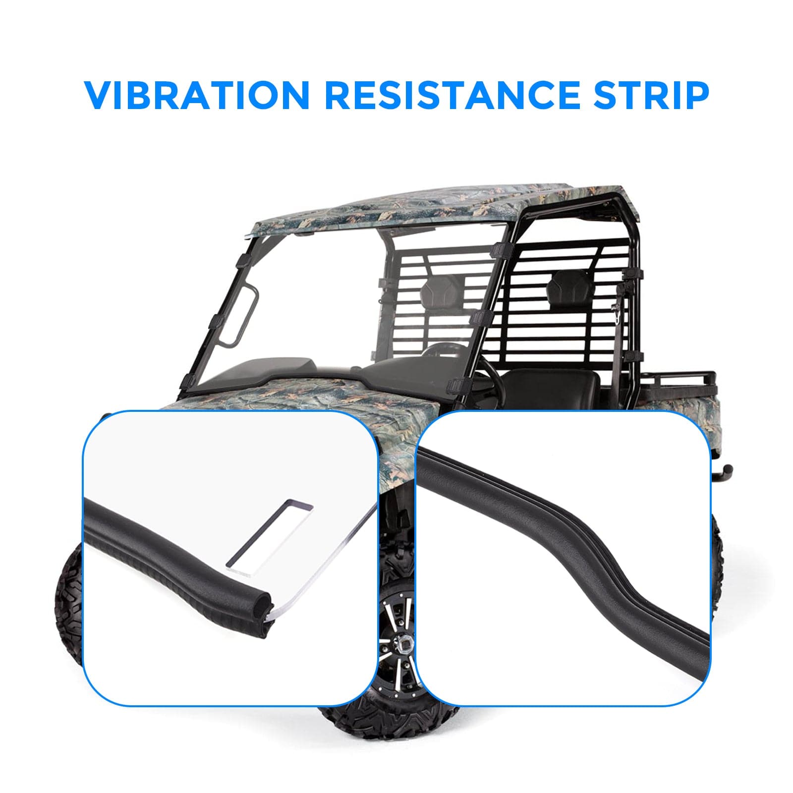 Photo of Kemimoto Front Full Windshield for John Deere Gator XUV by Kemimoto - Premium for UTVs / Side by Sides