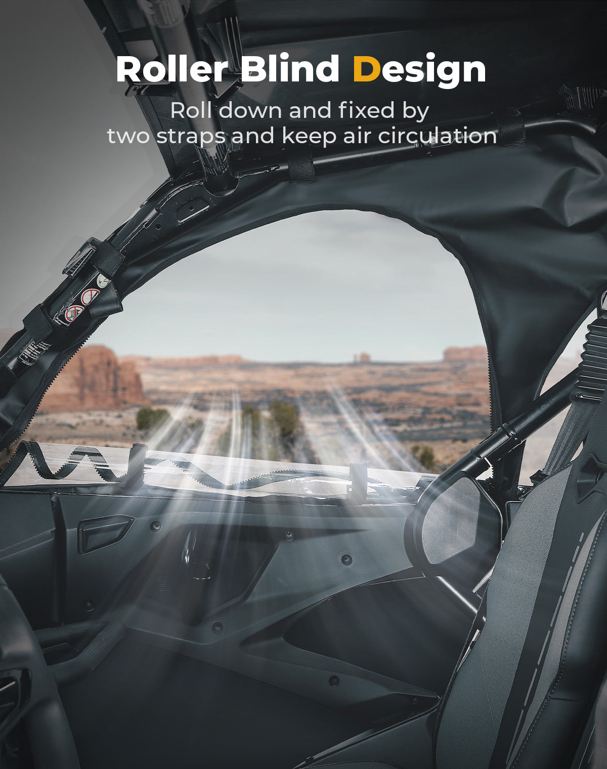 Photo of Soft Cab Enclosure Upper Windows for CFMOTO ZForce 950 by Kemimoto - Premium for UTVs / Side by Sides