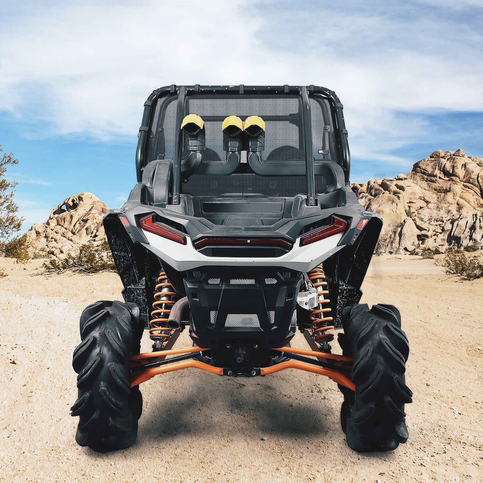 Photo of Soft Rear Window Net for Polaris RZR XP/ XP 4 1000 by Kemimoto - Premium for UTVs / Side by Sides