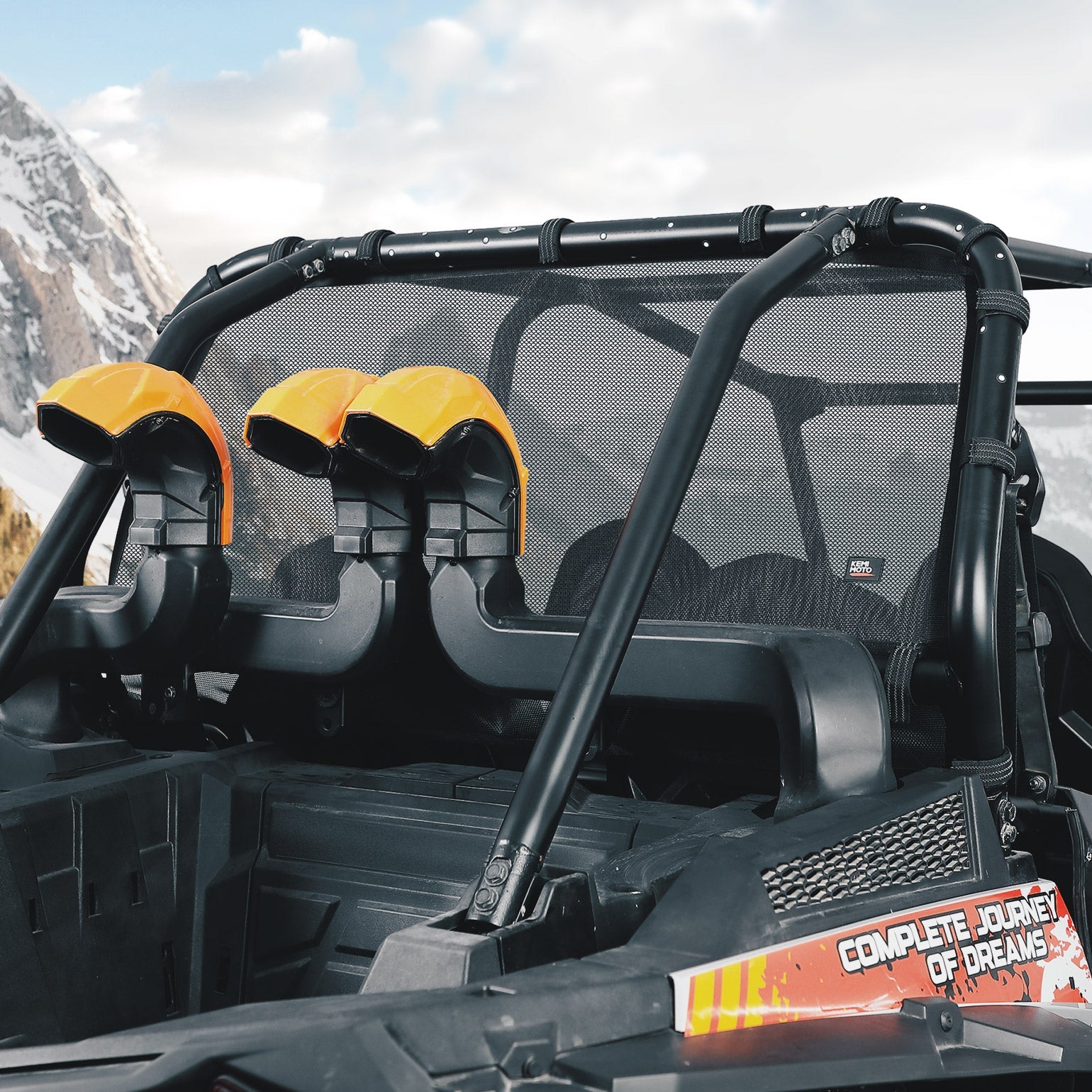 Photo of Soft Rear Window Net for Polaris RZR XP/ XP 4 1000 by Kemimoto - Premium for UTVs / Side by Sides