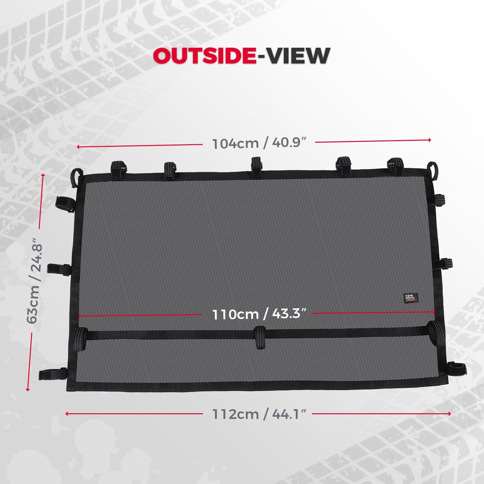 Photo of Soft Rear Window Net for Polaris RZR XP/ XP 4 1000 by Kemimoto - Premium for UTVs / Side by Sides