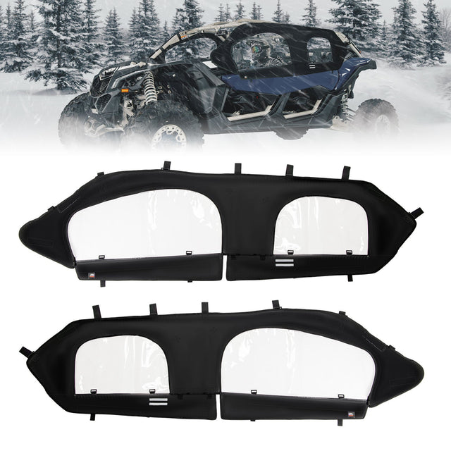 Photo of Soft Cab Enclosure Upper Doors for Can-Am Maverick X3 MAX by Kemimoto - Premium for UTVs / Side by Sides