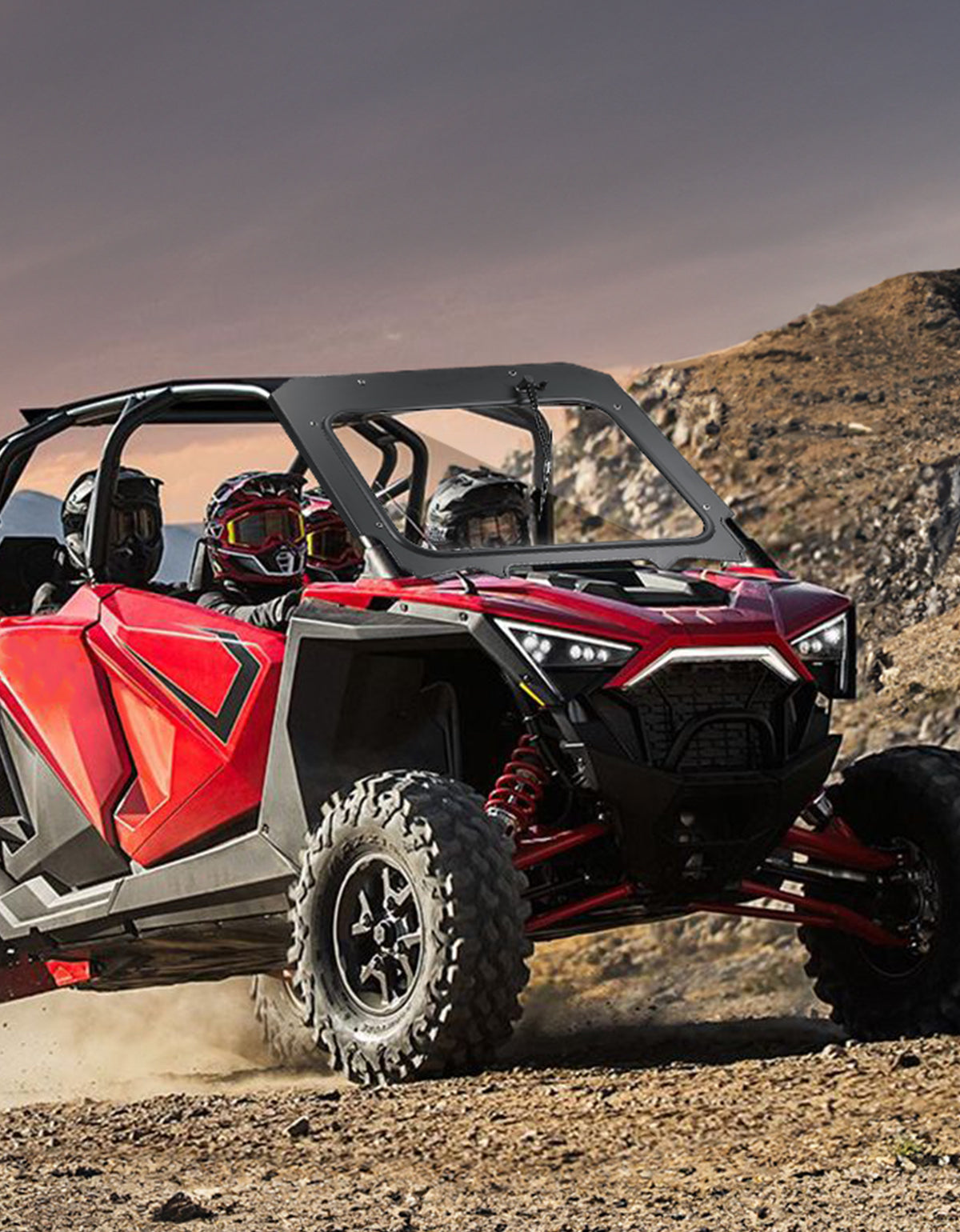 Photo of Kemimoto Glass Windshield with Electric Wipers for Polaris RZR PRO XP / RZR Turbo R 2020-2024 by Kemimoto - Premium for UTVs / Side by Sides