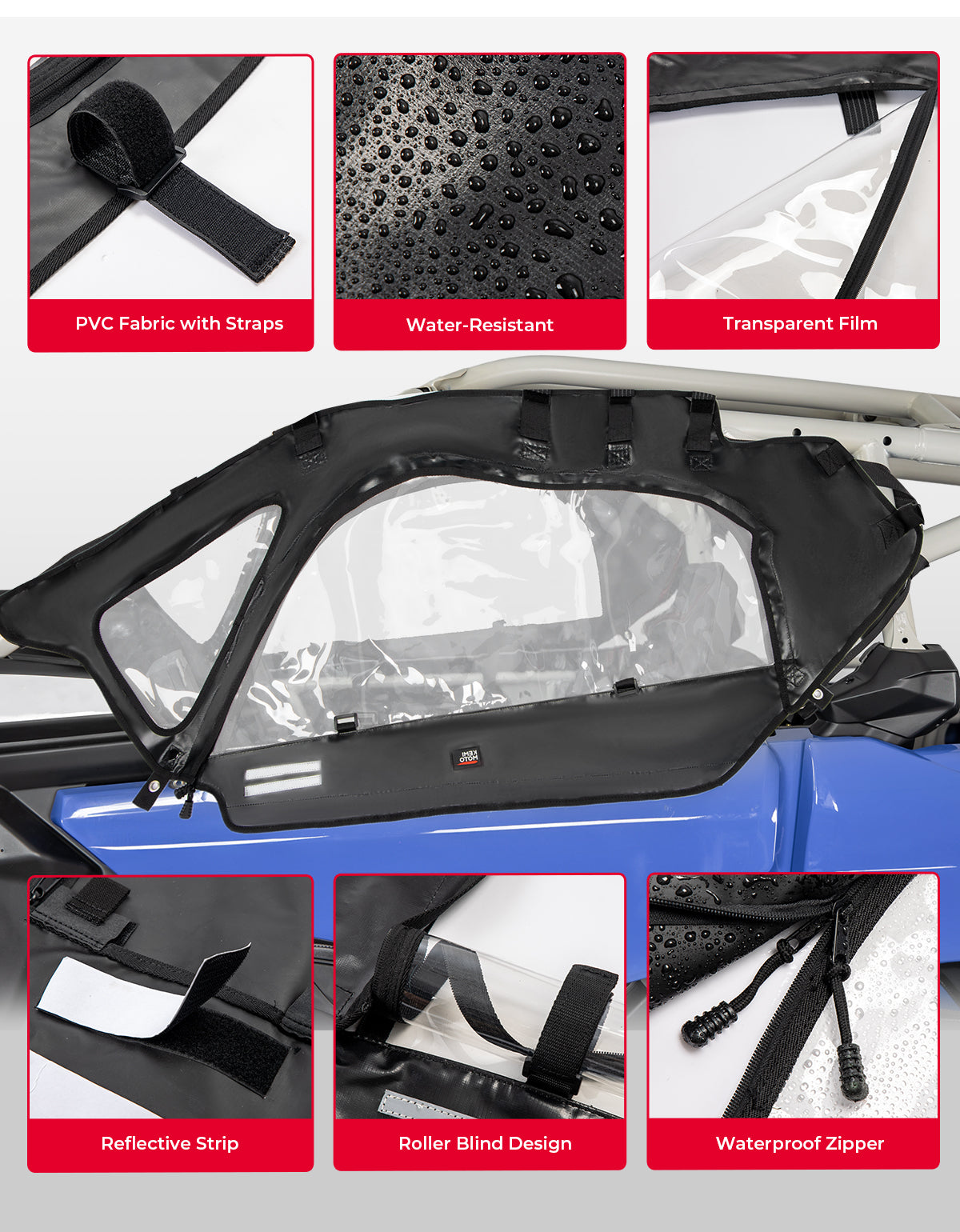 Photo of Soft Cab Enclosures and Hard Roof for Can-Am Maverick X3 by Kemimoto - Premium for UTVs / Side by Sides