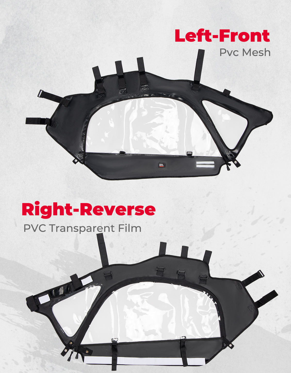 Photo of Upgraded Soft Cab Enclosure Upper Doors for Can-Am Maverick X3 by Kemimoto - Premium for UTVs / Side by Sides