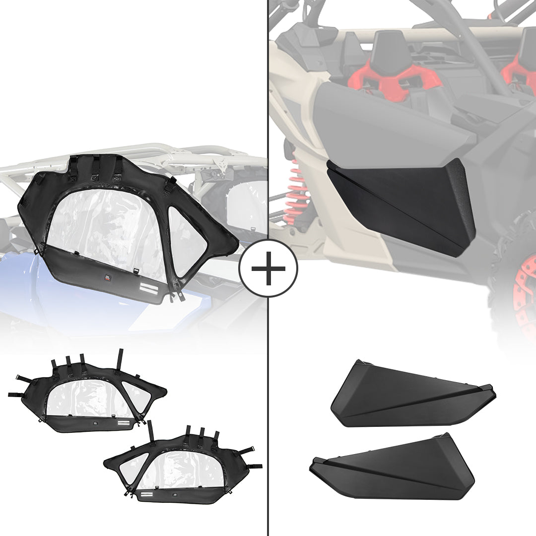 Photo of Soft Cab Enclosures and Lower Doors for Can-Am Maverick X3 by Kemimoto - Premium for UTVs / Side by Sides
