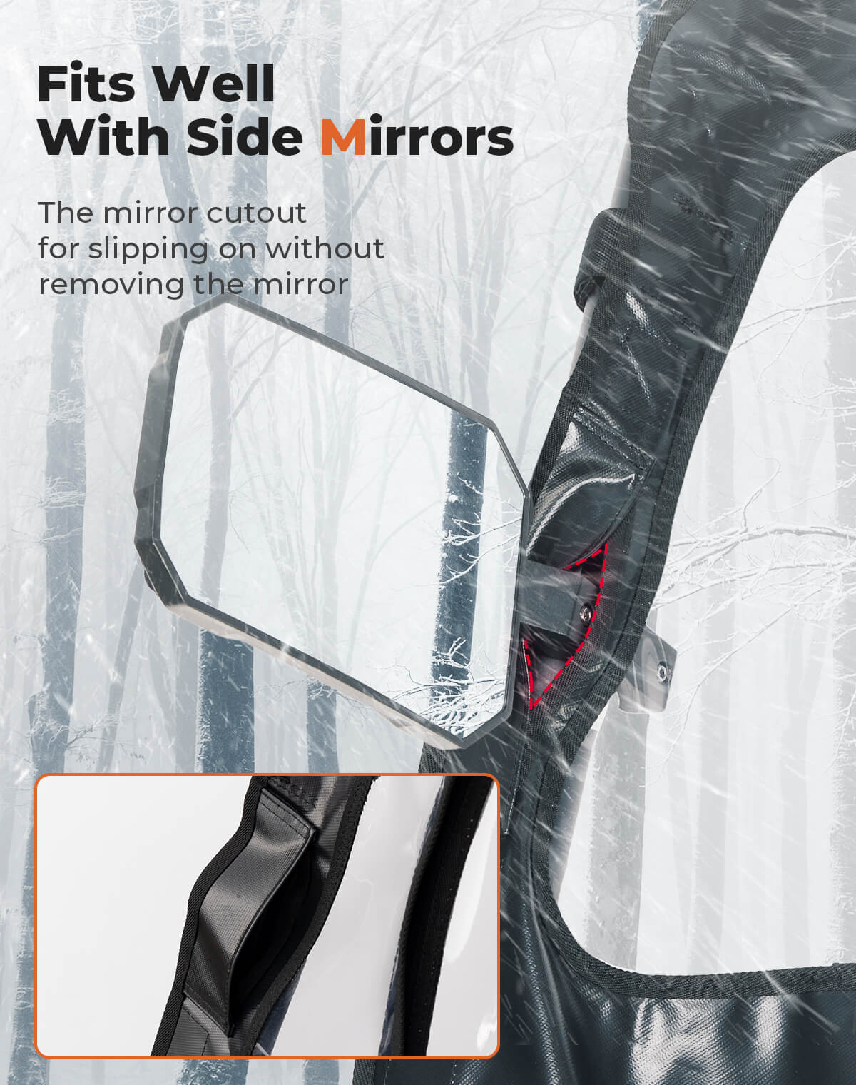 Photo of Soft Upper Doors for 2020+ Kawasaki Teryx 1000 (2024 Upgraded Version) by Kemimoto - Premium for UTVs / Side by Sides