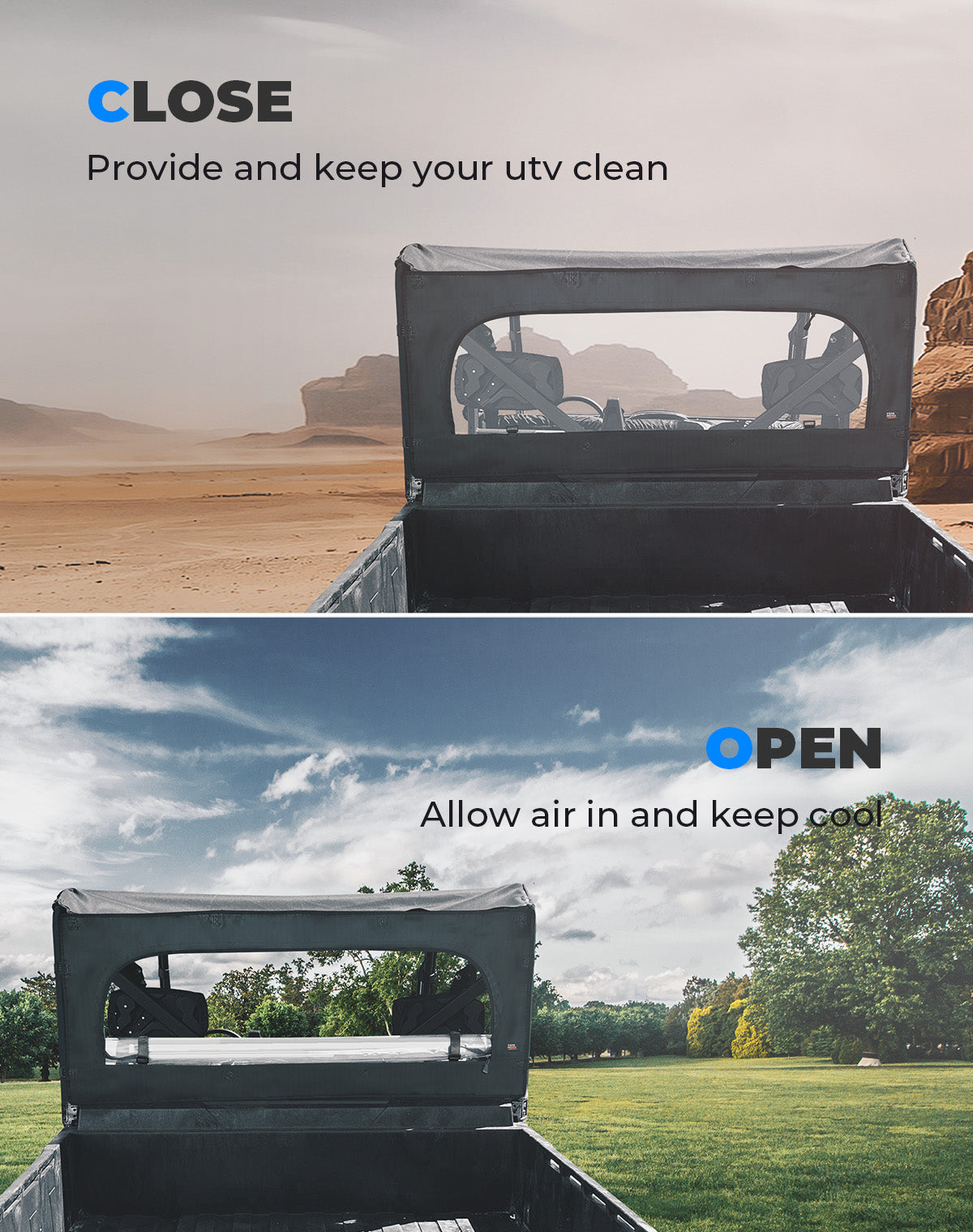 Photo of Soft Rear Window Net for Tracker 800SX | CREW 2020-2024 by Kemimoto - Premium for UTVs / Side by Sides