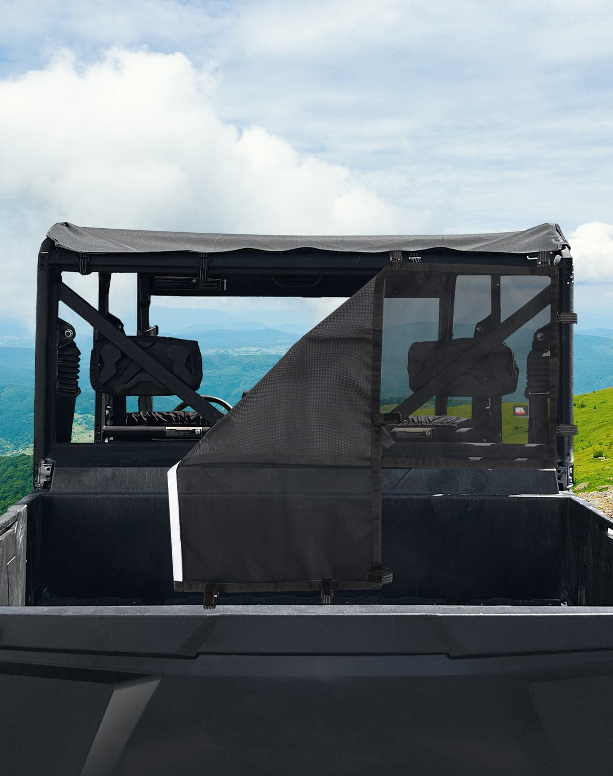 Photo of Rear Window Net for Tracker 800SX | CREW 2020-2024 by Kemimoto - Premium for UTVs / Side by Sides