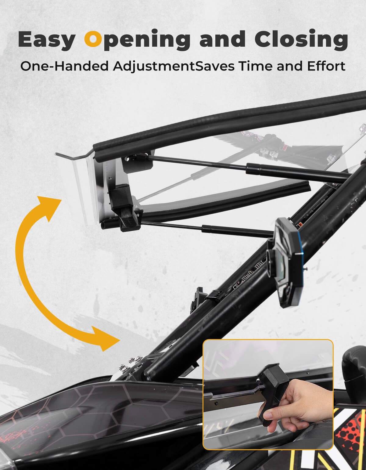Photo of Kemimoto Folding 2-in-1 Flip Windshield for CFMOTO ZForce 950 by Kemimoto - Premium for UTVs / Side by Sides