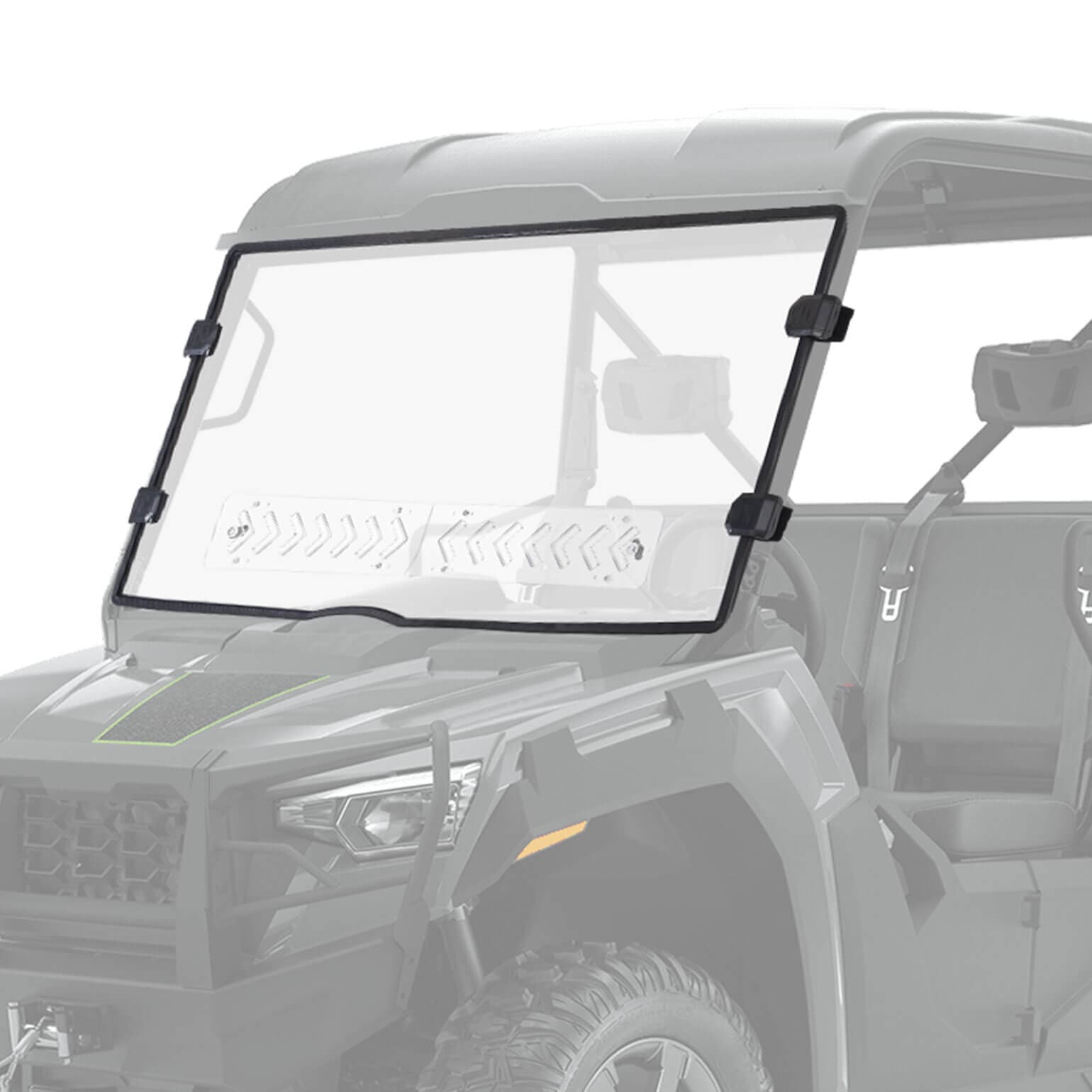 Photo of Vented Front Full Windshield for Tracker 800SX | Arctic Cat Prowler Pro by Kemimoto - Premium for UTVs / Side by Sides