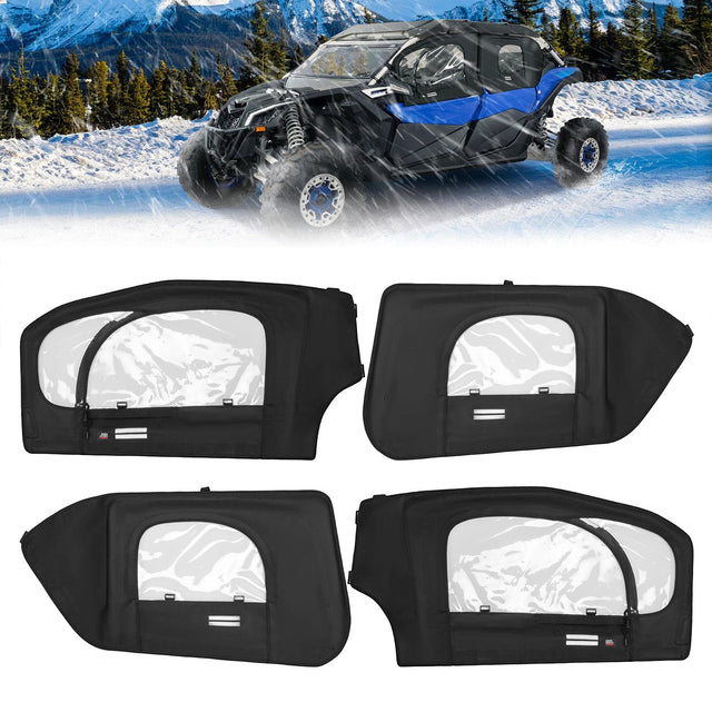 Photo of Soft Cab Enclosures with Metal Frame for Can-Am Maverick X3 MAX by Kemimoto - Premium for UTVs / Side by Sides