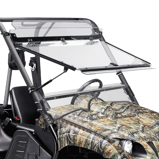 Photo of Kemimoto Front Flip Split Windshield for Yamaha Rhino 450 660 2004-2013 by Kemimoto - Premium for UTVs / Side by Sides