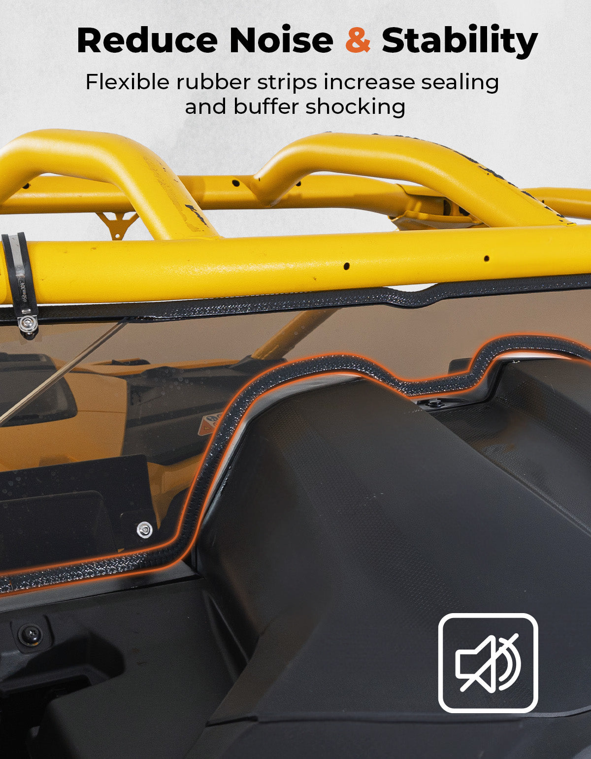 Photo of Scratch Resistant Tinted Rear Windshield for Can-Am Maverick R 2024+ by Kemimoto - Premium for UTVs / Side by Sides