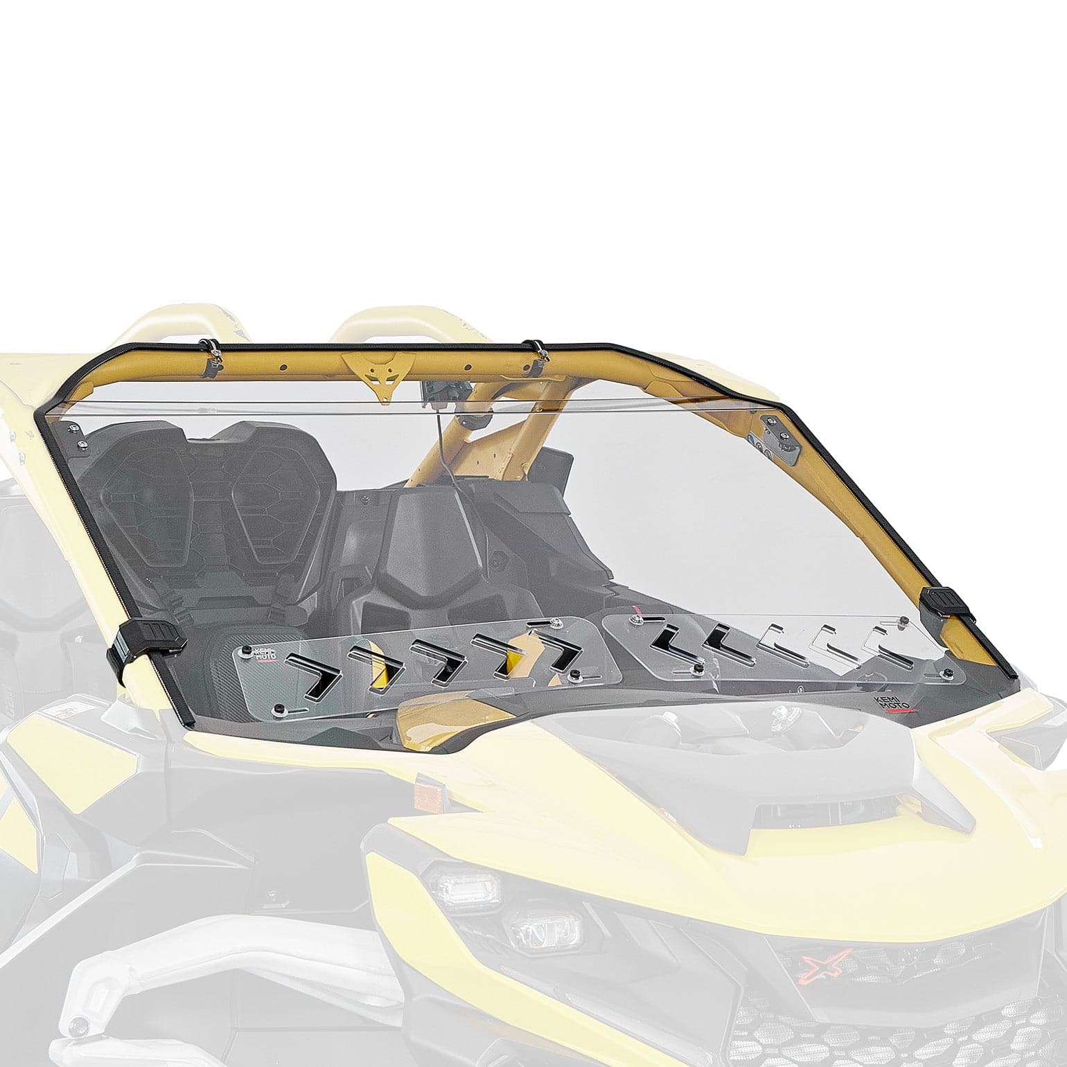 Photo of Vented Front Full Windshield for Can Am Maverick R 2024+ by Kemimoto - Premium for UTVs / Side by Sides