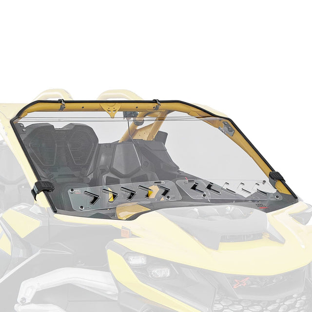Photo of Vented Front Full Windshield for Can Am Maverick R 2024+ by Kemimoto - Premium for UTVs / Side by Sides