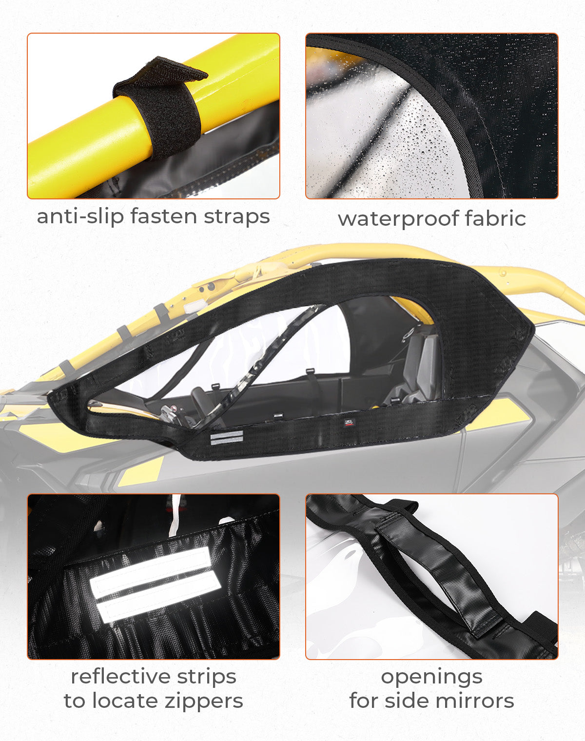 Photo of Soft Upper Doors for Can-Am Maverick R 2024+ by Kemimoto - Premium for UTVs / Side by Sides