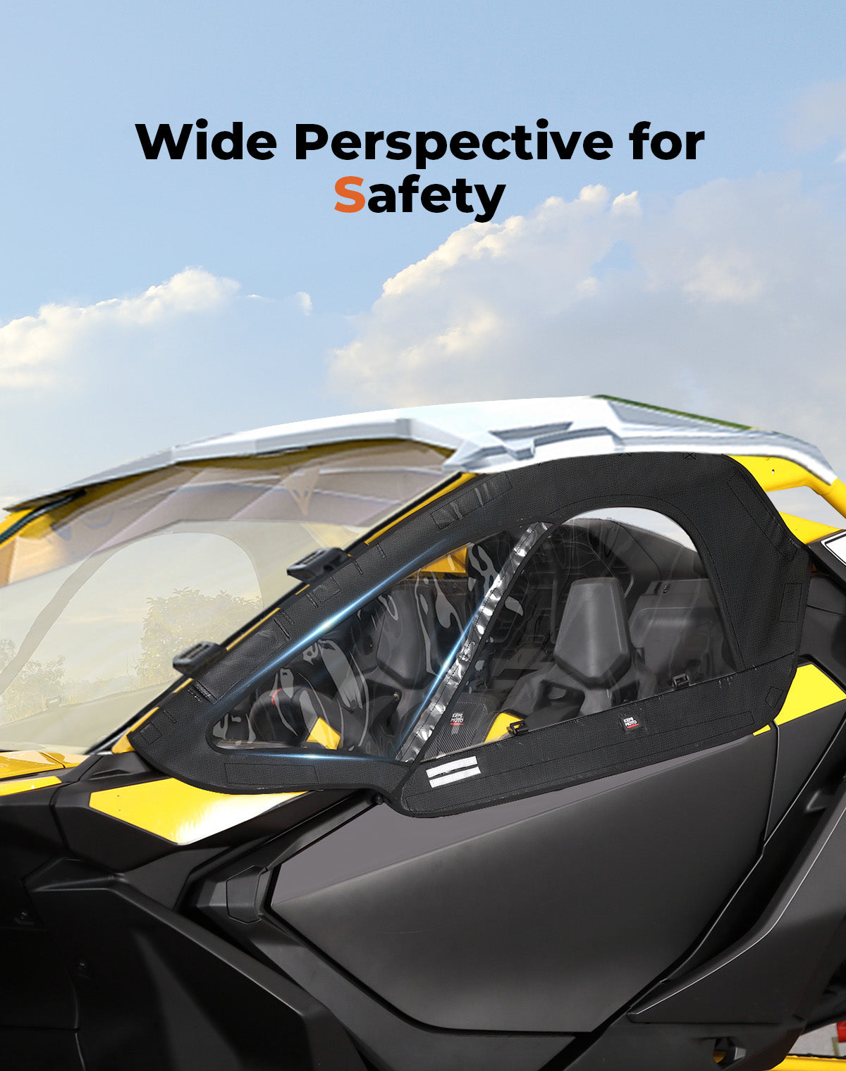 Photo of Soft Upper Doors for Can-Am Maverick R 2024+ by Kemimoto - Premium for UTVs / Side by Sides