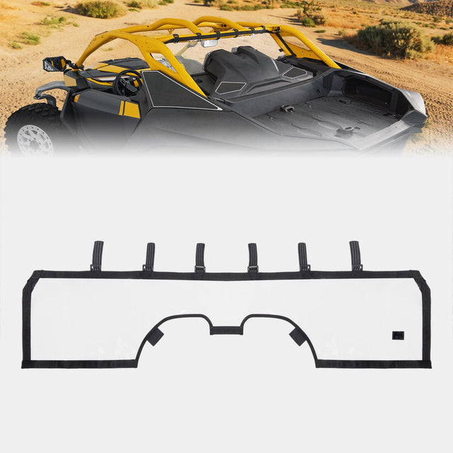 Photo of Soft Rear Windshield for Can-Am Maverick R 2024+ by Kemimoto - Premium for UTVs / Side by Sides