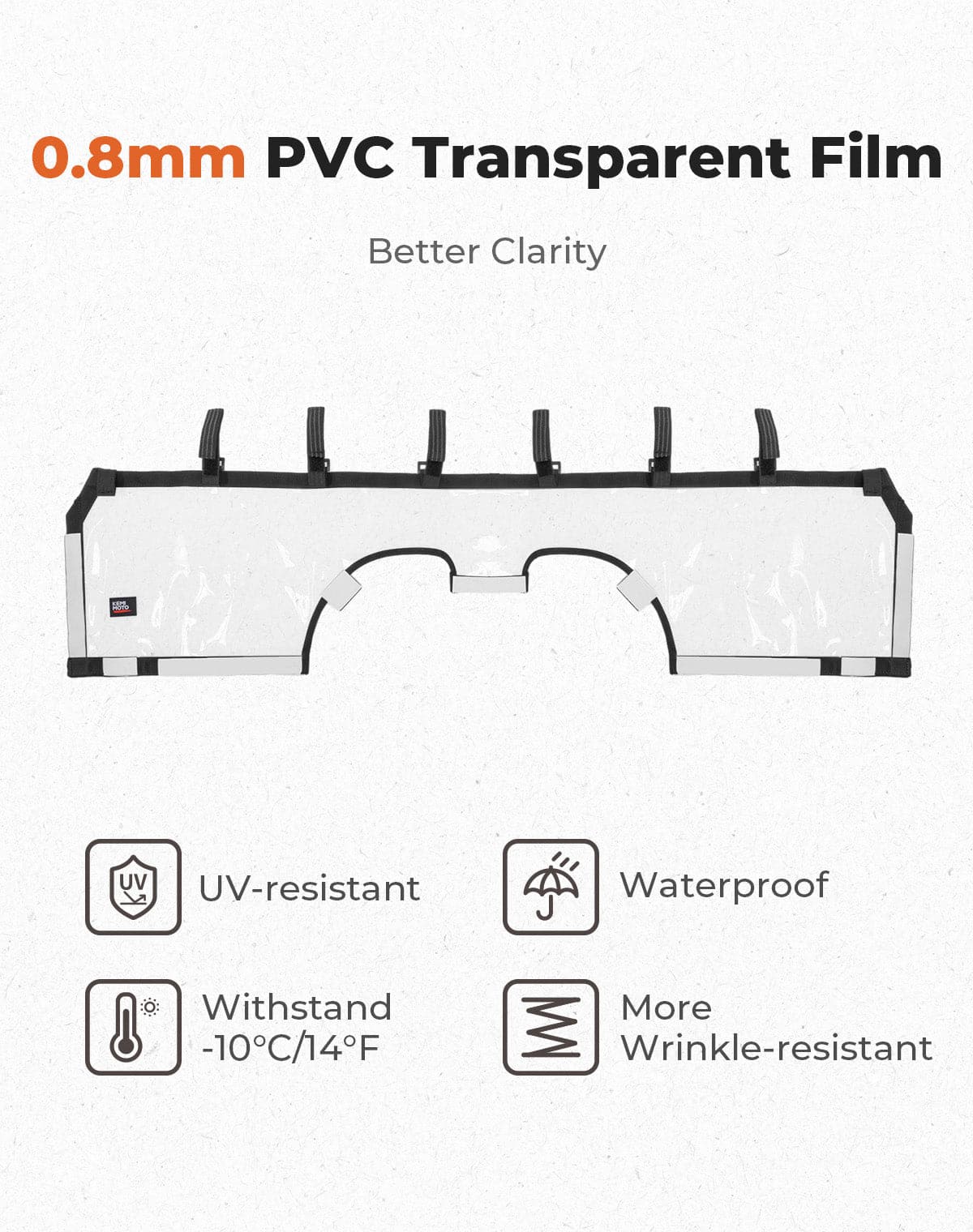 Photo of Soft Rear Windshield for Can-Am Maverick R 2024+ by Kemimoto - Premium for UTVs / Side by Sides
