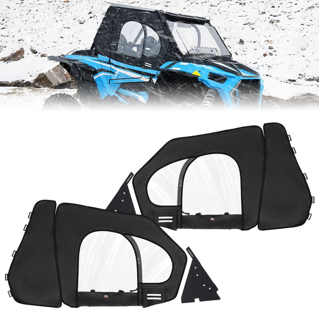 Photo of Upper Doors with Steel Frame for Polaris RZR XP 1000 / XP Turbo 2014-2023 by Kemimoto - Premium for UTVs / Side by Sides