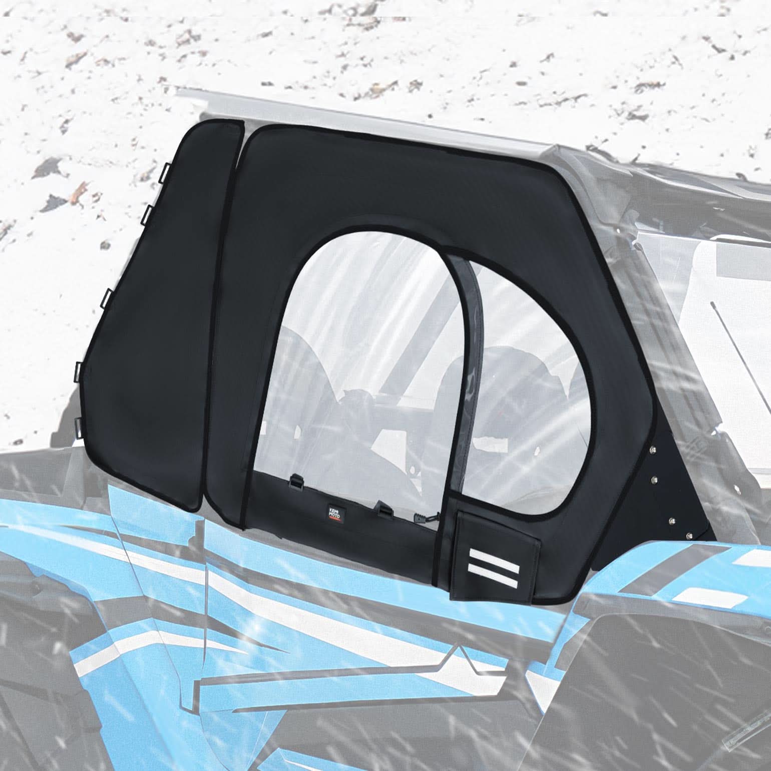 Photo of Upper Doors with Steel Frame for Polaris RZR XP 1000 / XP Turbo 2014-2023 by Kemimoto - Premium for UTVs / Side by Sides