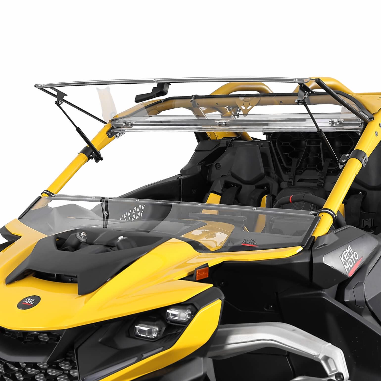 Photo of Kemimoto Flip Windshield Scratch Resistant for Can-Am Maverick R 2024+ by Kemimoto - Premium for UTVs / Side by Sides
