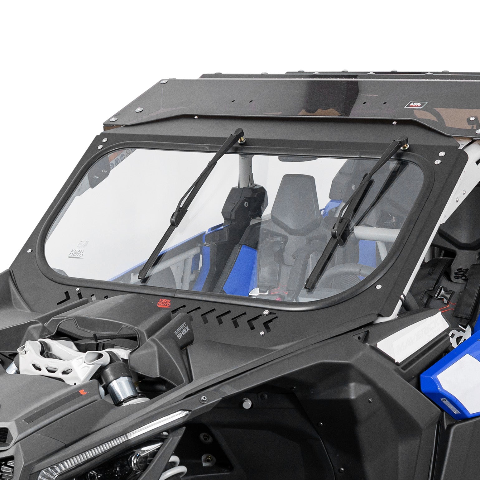 Photo of Kemimoto Glass Windshield with Sliding Vents for Can-Am Maverick X3 / X3 MAX by Kemimoto - Premium for UTVs / Side by Sides