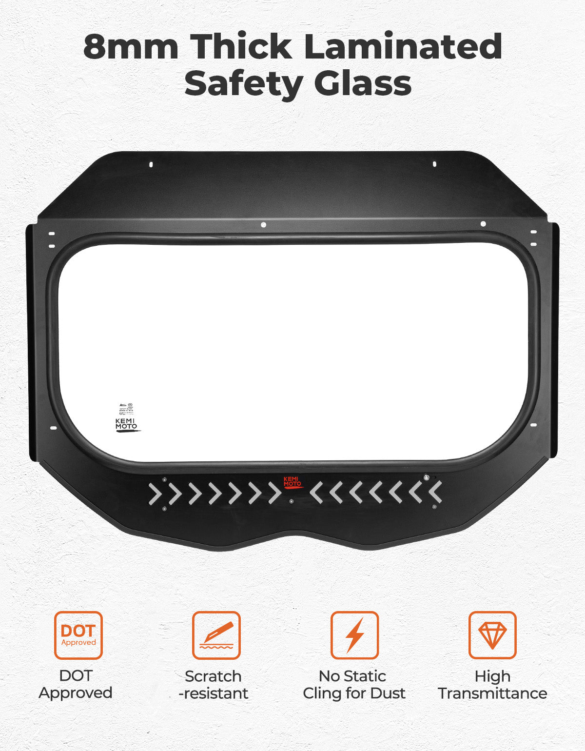 Photo of Kemimoto Glass Windshield with Sliding Vents for Can-Am Maverick X3 / X3 MAX by Kemimoto - Premium for UTVs / Side by Sides