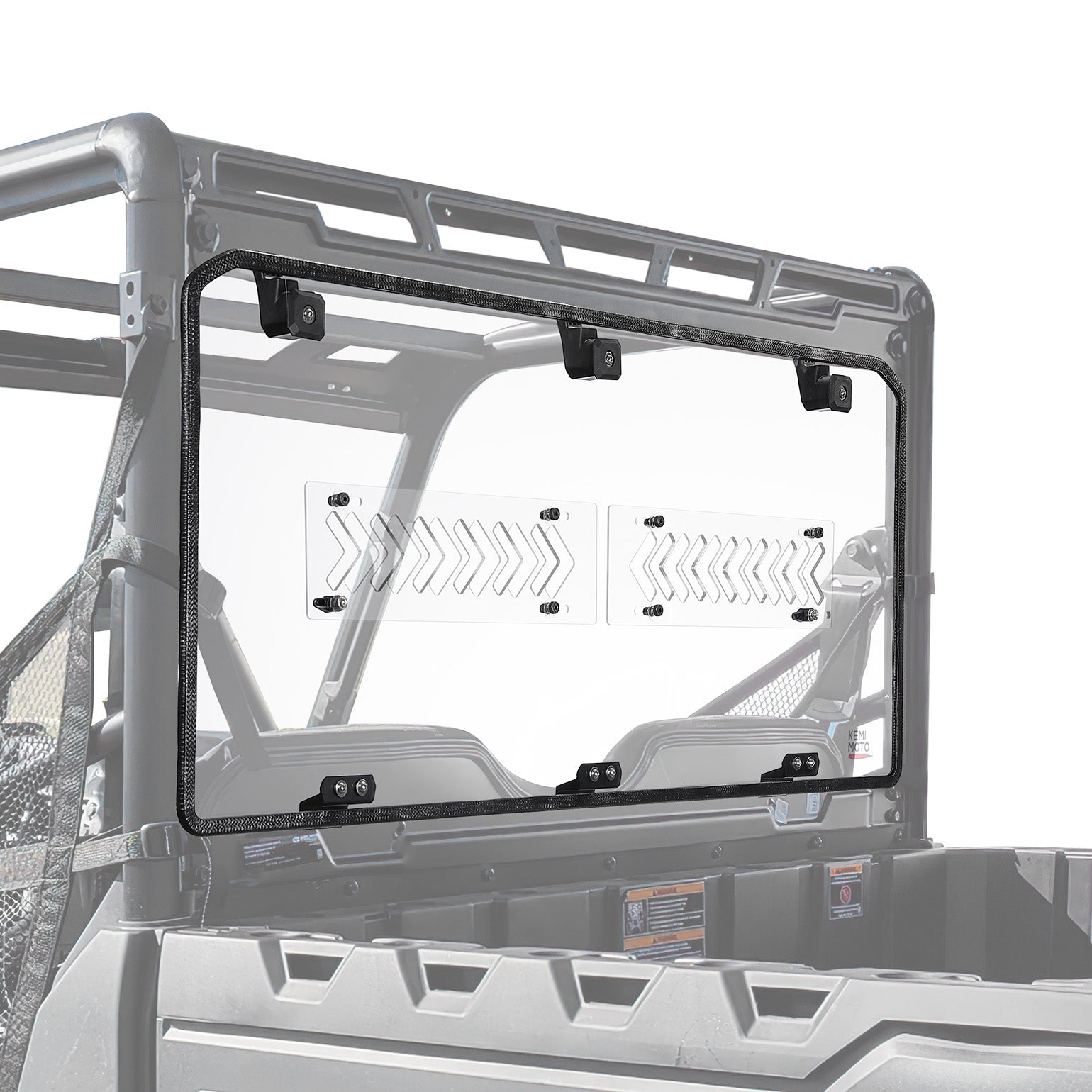 Photo of Rear Window for Polaris Ranger Midsize 500/570/SP 570/Crew/ETX/EV 2015-2025 by Kemimoto - Premium for UTVs / Side by Sides