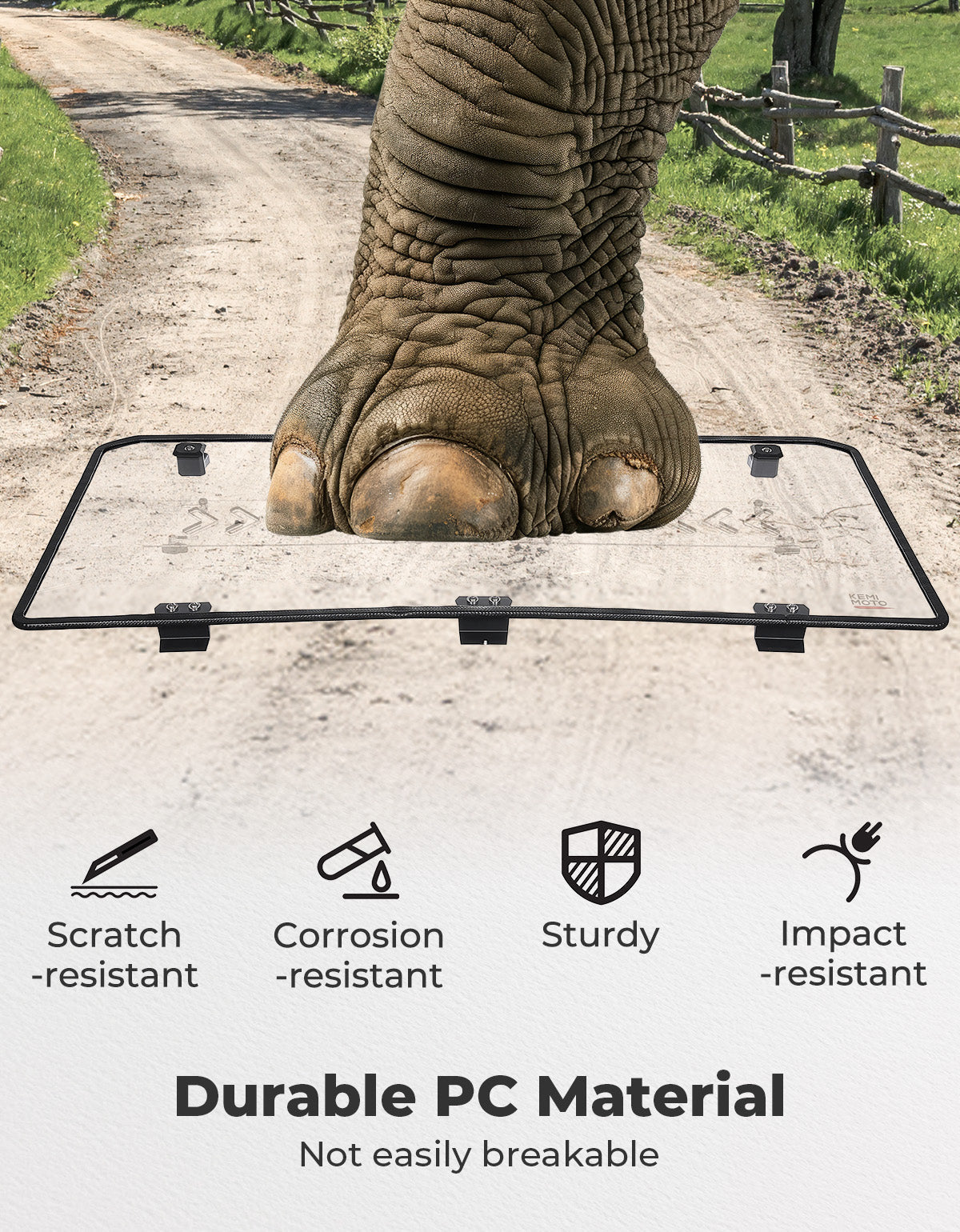 Photo of Rear Window for Polaris Ranger Midsize 500/570/SP 570/Crew/ETX/EV 2015-2025 by Kemimoto - Premium for UTVs / Side by Sides